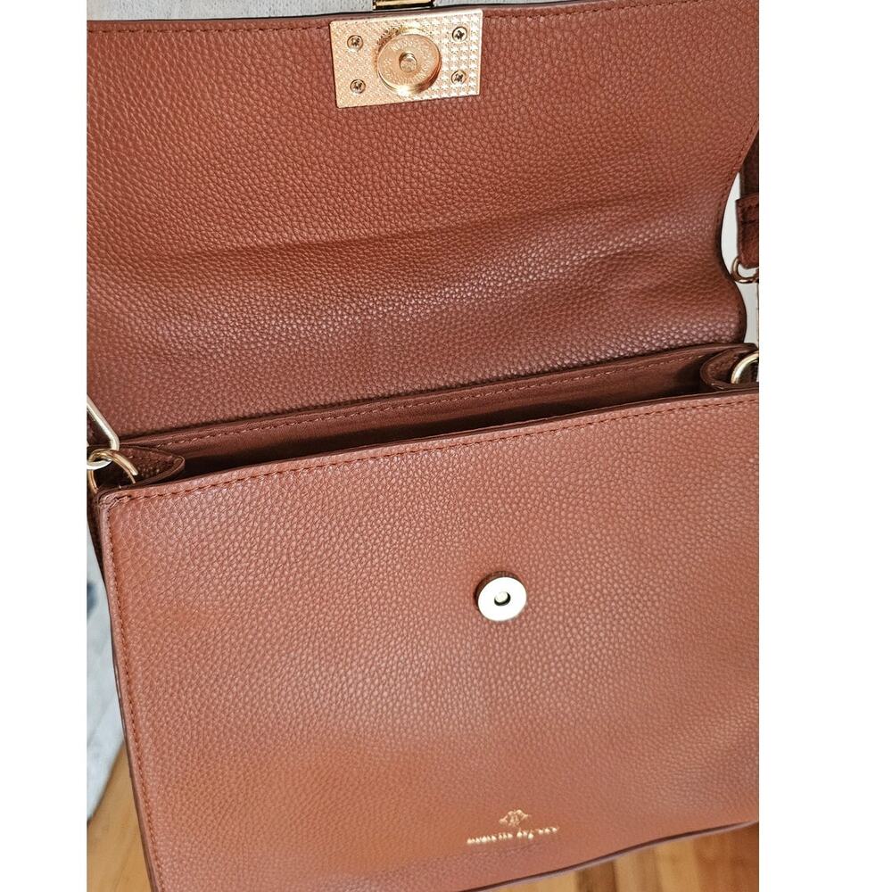 2-Nanette Lepore Bags 1-Crossbody 1-Satchel Tan Black Cream w/ Leopard Feature - Picture 7 of 11